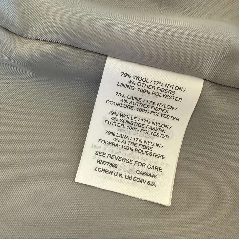 J.Crew Petite Wool Melton Hooded Bib Jacket Coat – Heather Gray Womens 2P - Picture 8 of 10